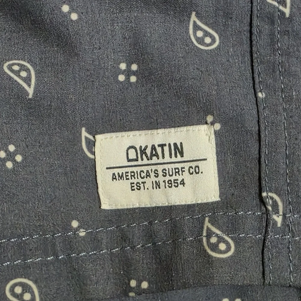 Katin USA Mens Paisley Board Shorts Red Blue Surf Trunks Size 30